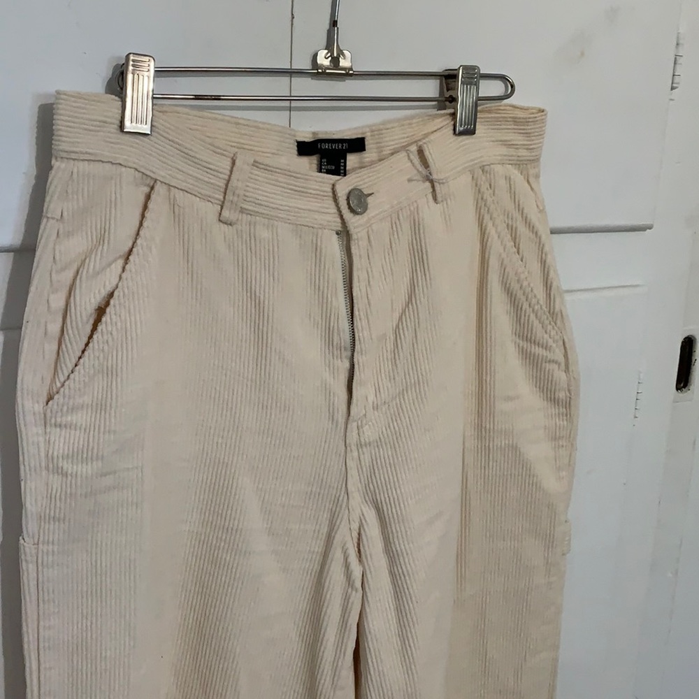 CREAM CORDUROY CARPENTER  PANTS